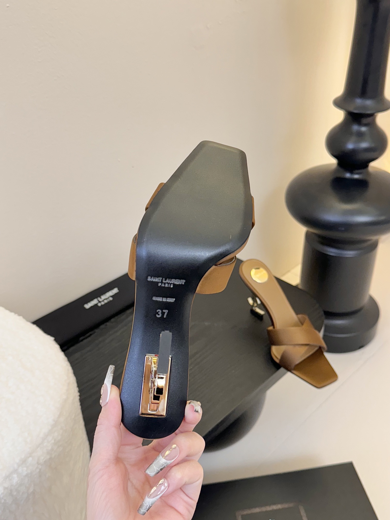 [TOP] Yves Saint Laurent YSL 25ss High-Heeled Sandals - 2 Colours