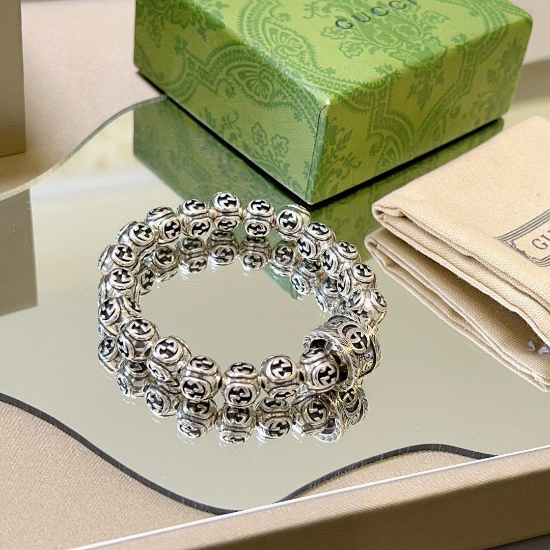 [TOP] GUCCI Men's Classic Bracelet - Silver