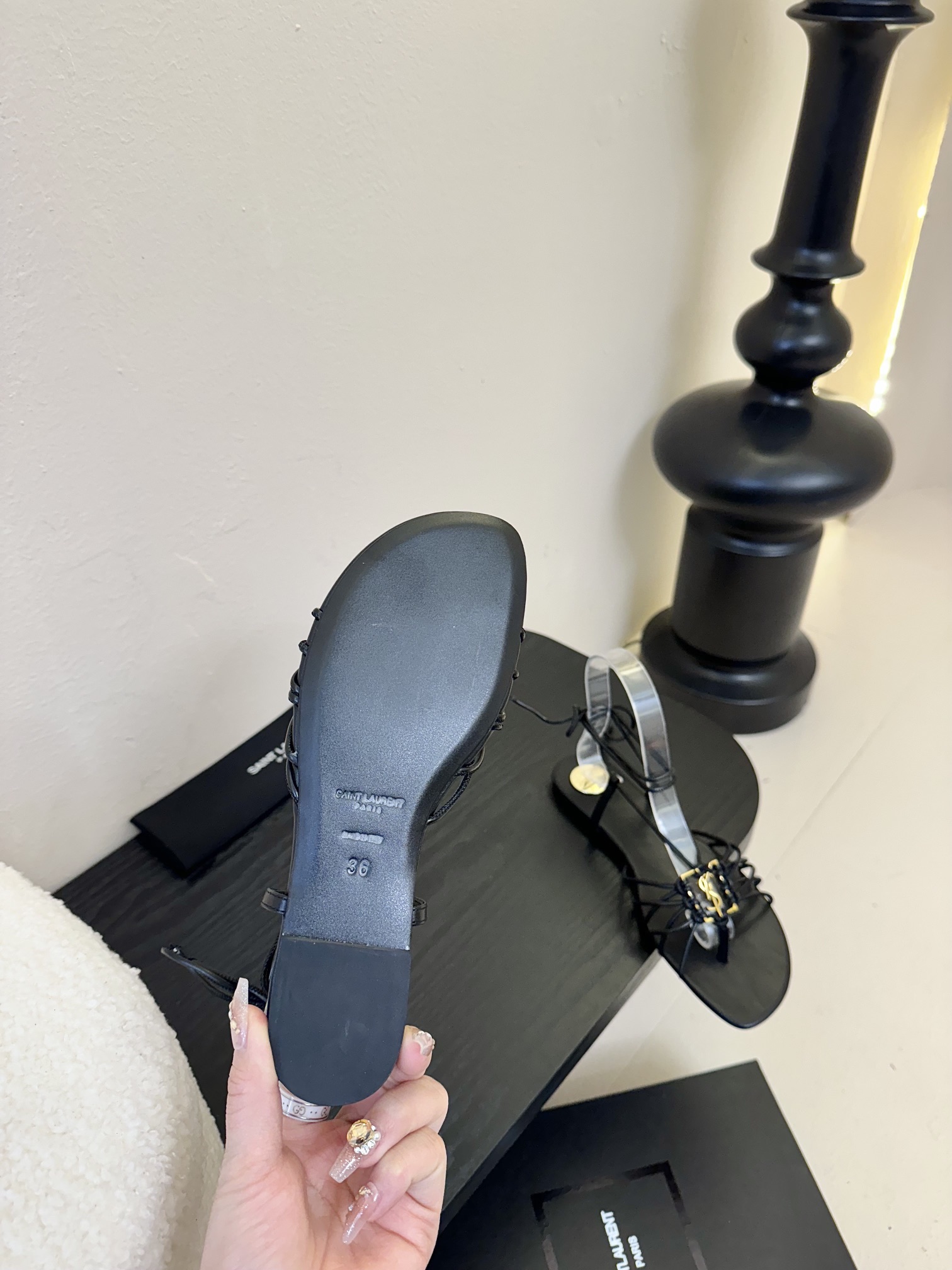 Only One[TOP] Yves Saint Laurent YSL 25ss Sandals - Black - No refund or exchange