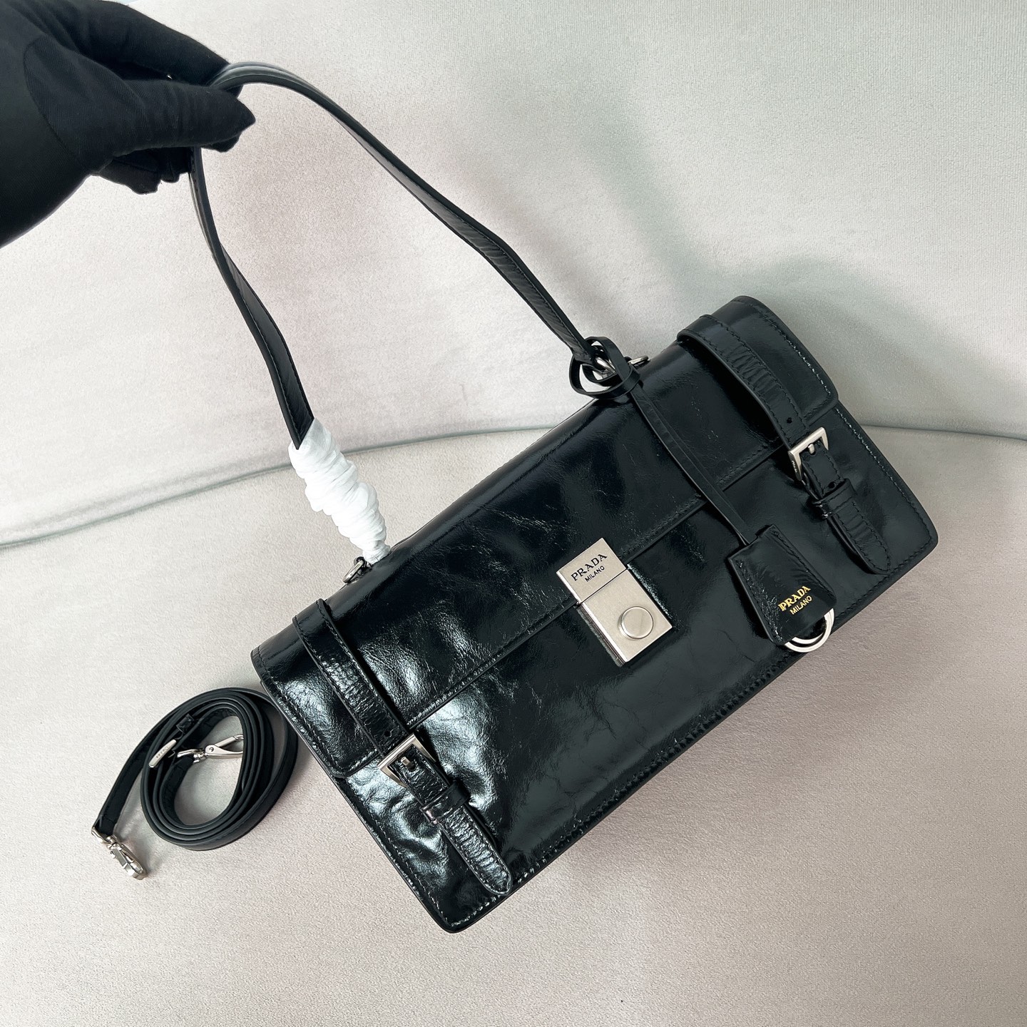 [TOP] PRADA Leather Briefcase 32*16.5*10cm - 3 Colour