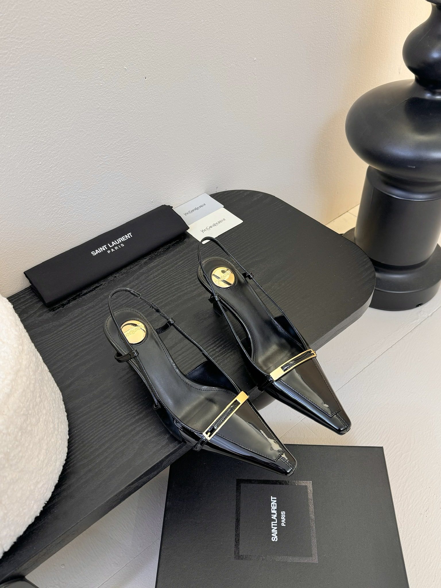 [TOP] Yves Saint Laurent YSL  High Heels - Black