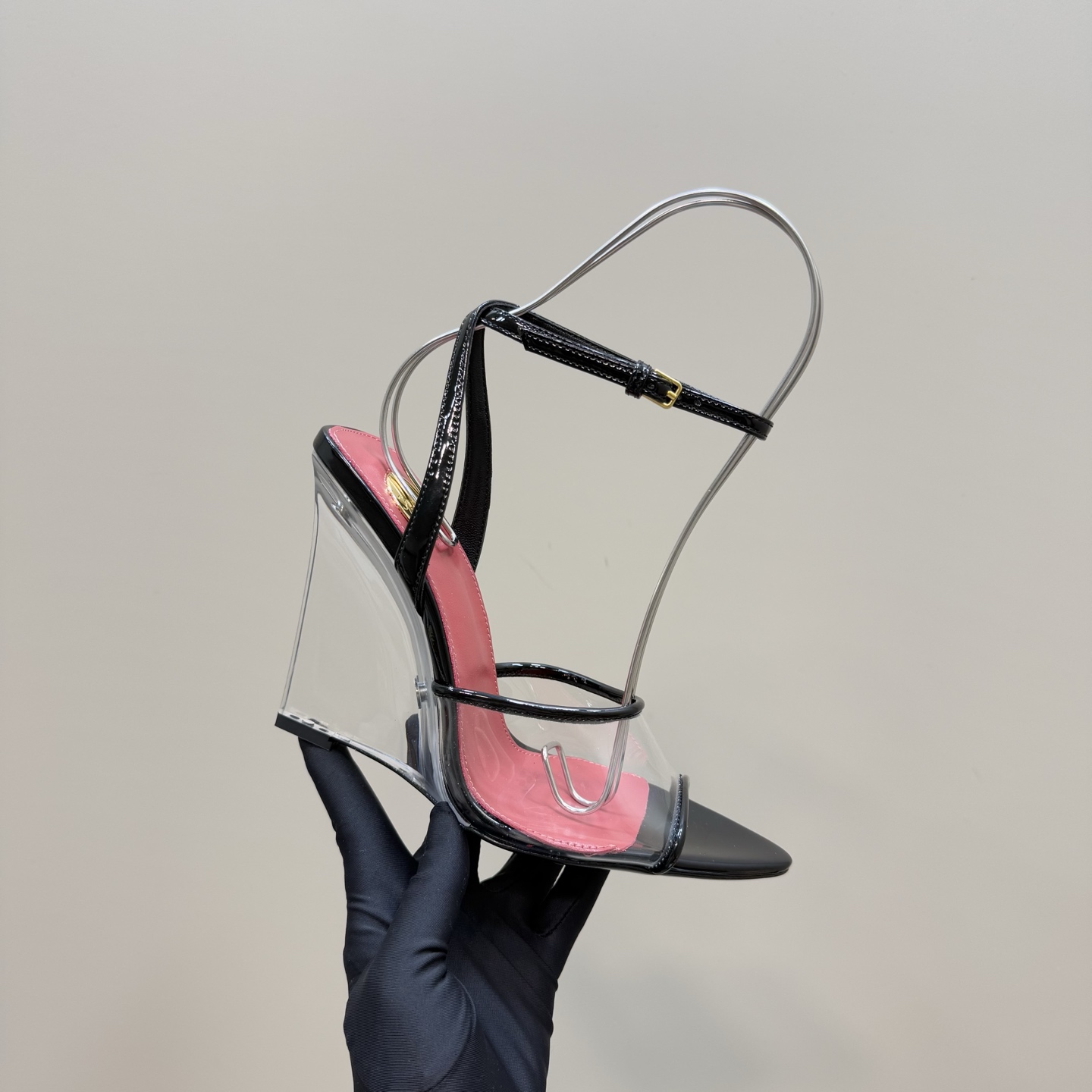 [TOP] Yves Saint Laurent YSL 25ss High Heel Sandals - Pink and Black