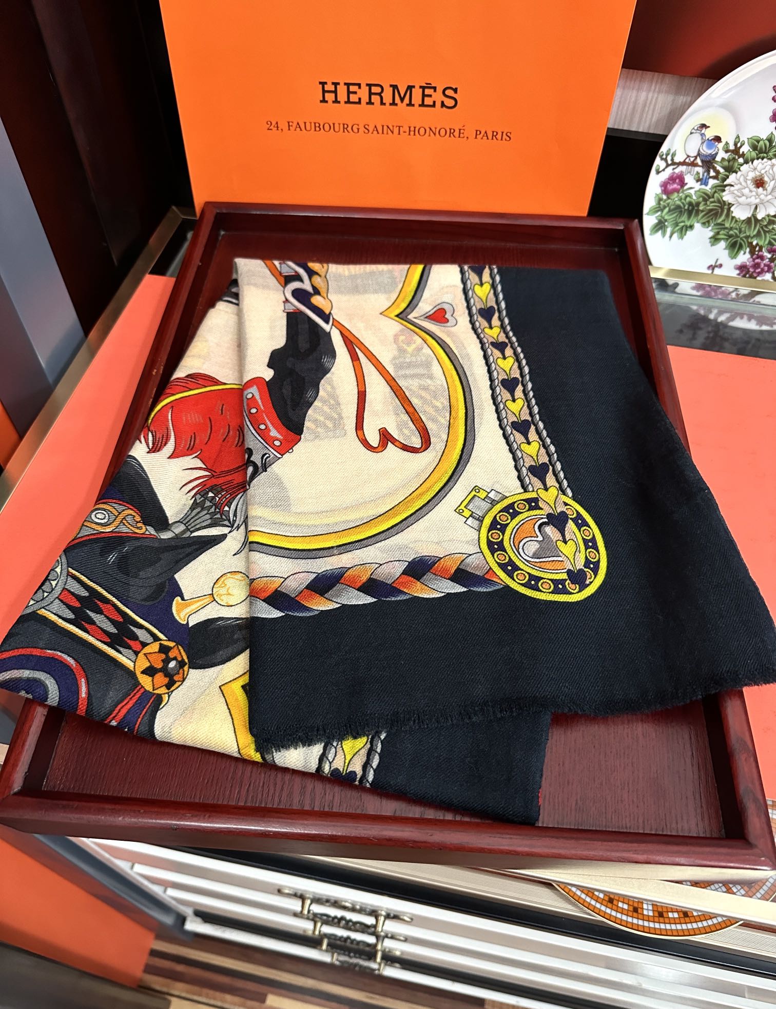 [TOP] HERMES Scarf 100x200 cm - Black