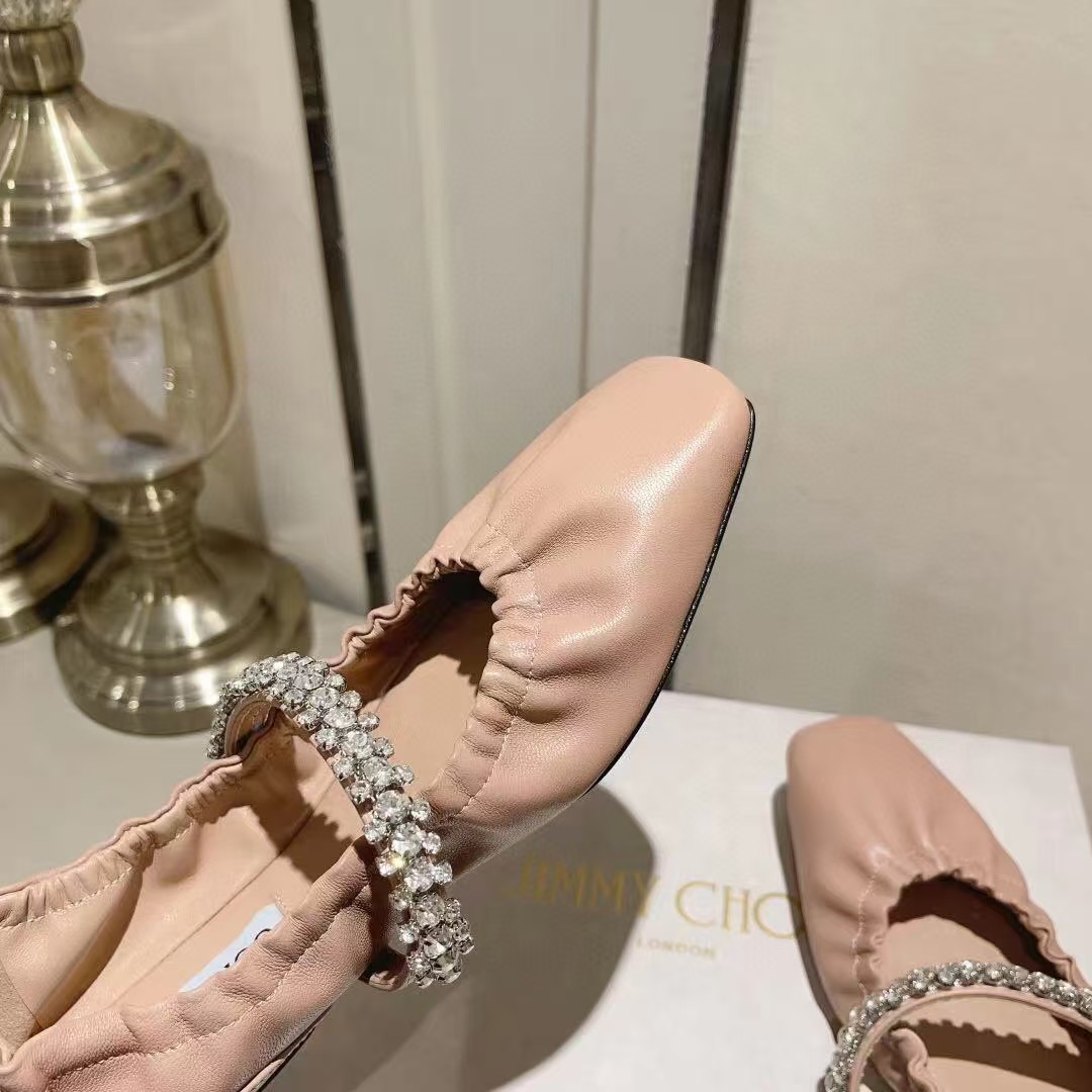 Only One [TOP] Jimmy Choo Ballet Flat Crystal -  Pink - No refund or exchange