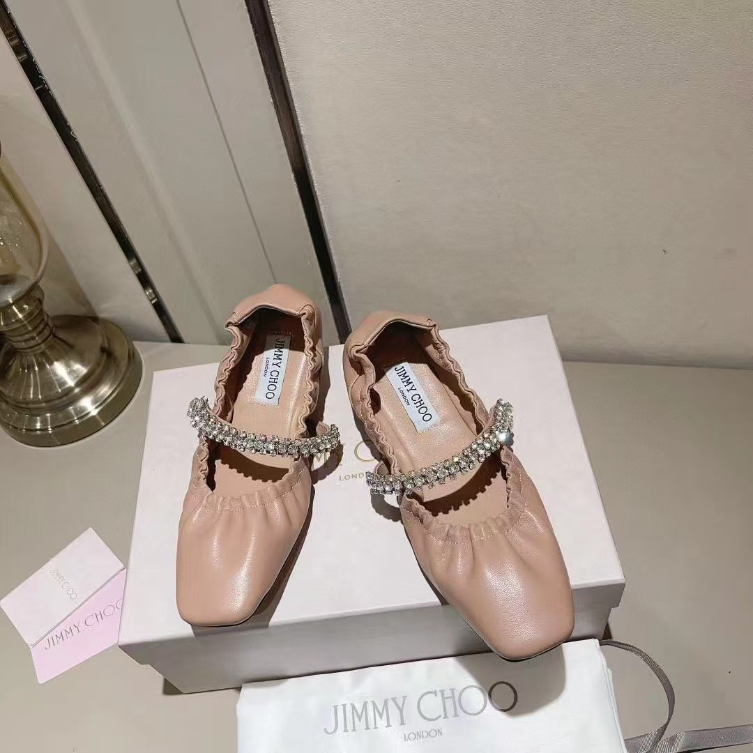 Only One [TOP] Jimmy Choo Ballet Flat Crystal -  Pink - No refund or exchange