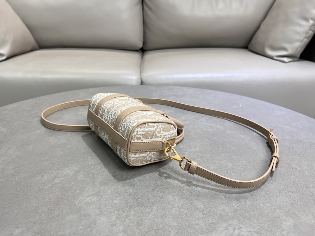 [TOP] Christian Dior Groove 16/20/25 Bag 16.5x10x8cm/20.5x13.5x12cm/25x19x16cm - Brown