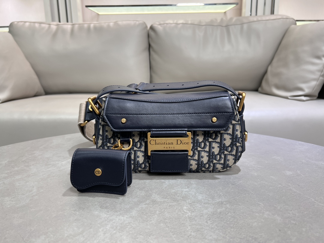 [TOP] Christian Dior Streetchic Bag 24×12.5×5cm - Navy Blue