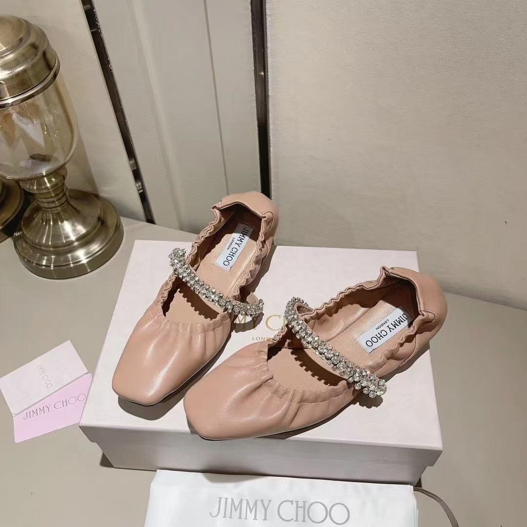 Only One [TOP] Jimmy Choo Ballet Flat Crystal -  Pink - No refund or exchange