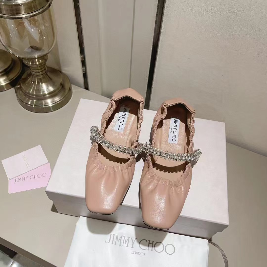 Only One [TOP] Jimmy Choo Ballet Flat Crystal -  Pink - No refund or exchange
