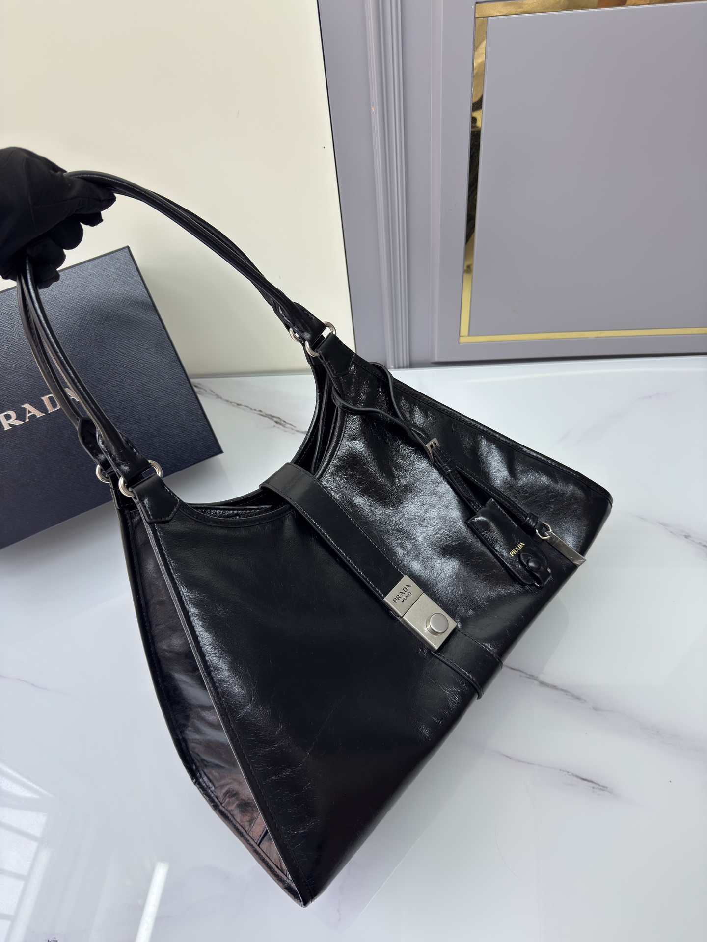 [TOP] PRADA Handbag Oil Wax 39*24.5*14cm - 3 Colour