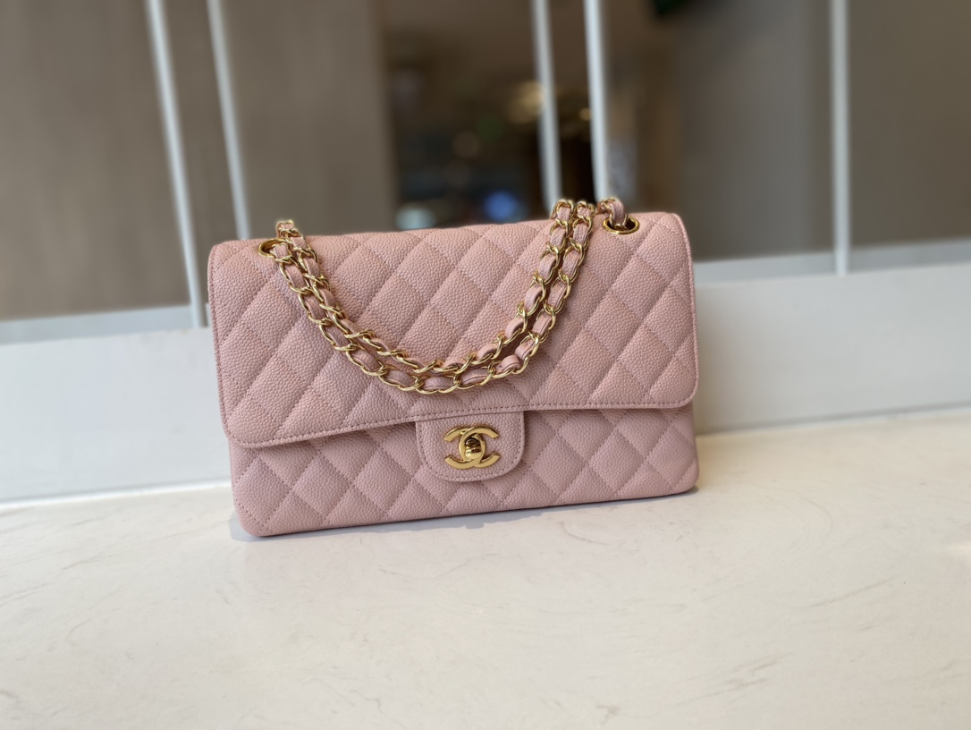 [TOP] CHANEL Classic Flap Bag Caviar Medium 25.5cm – 2 Colors