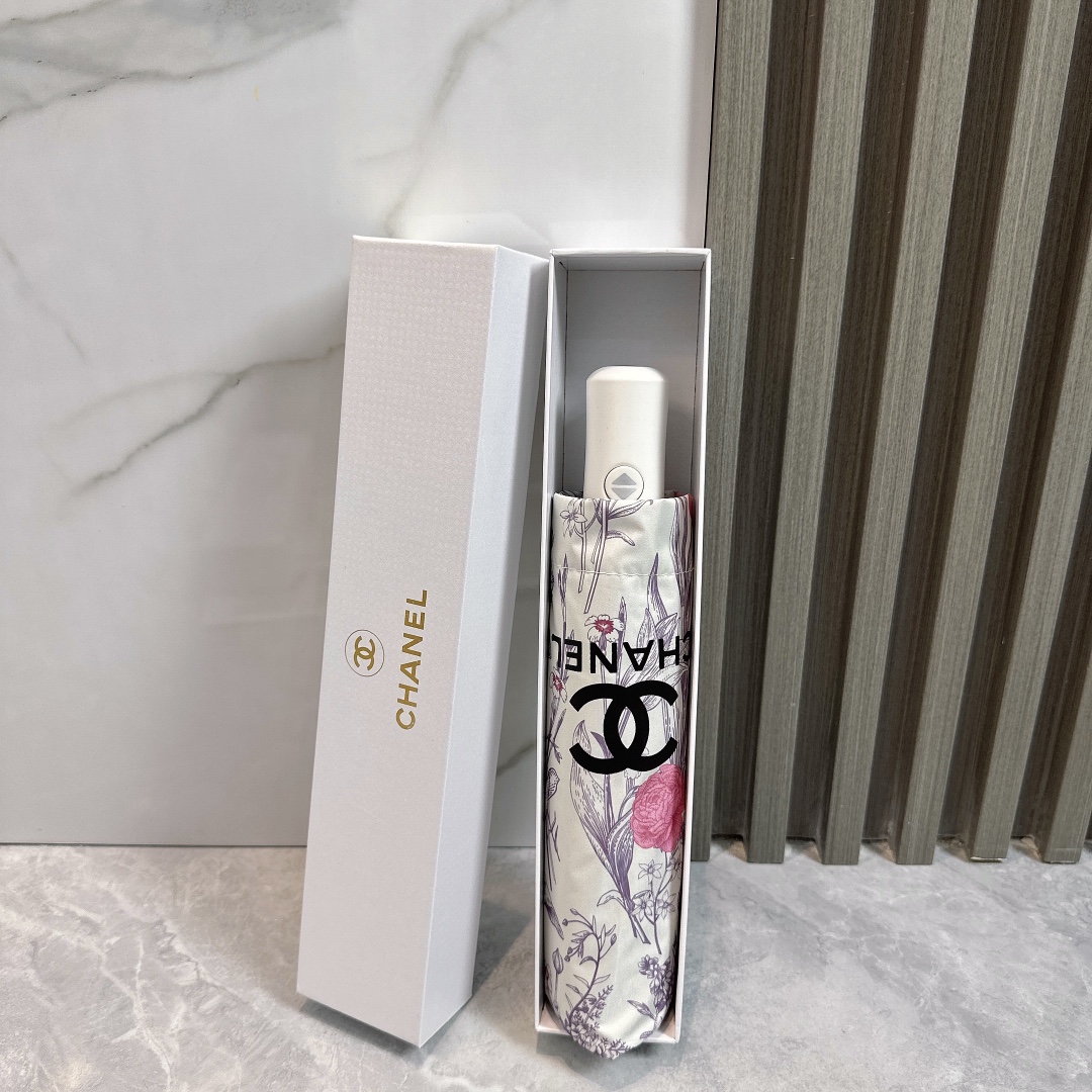 [TOP] CHANEL Umbrella - White