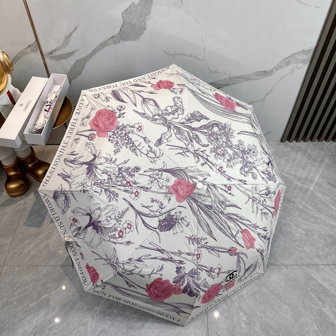 [TOP] CHANEL Umbrella - White