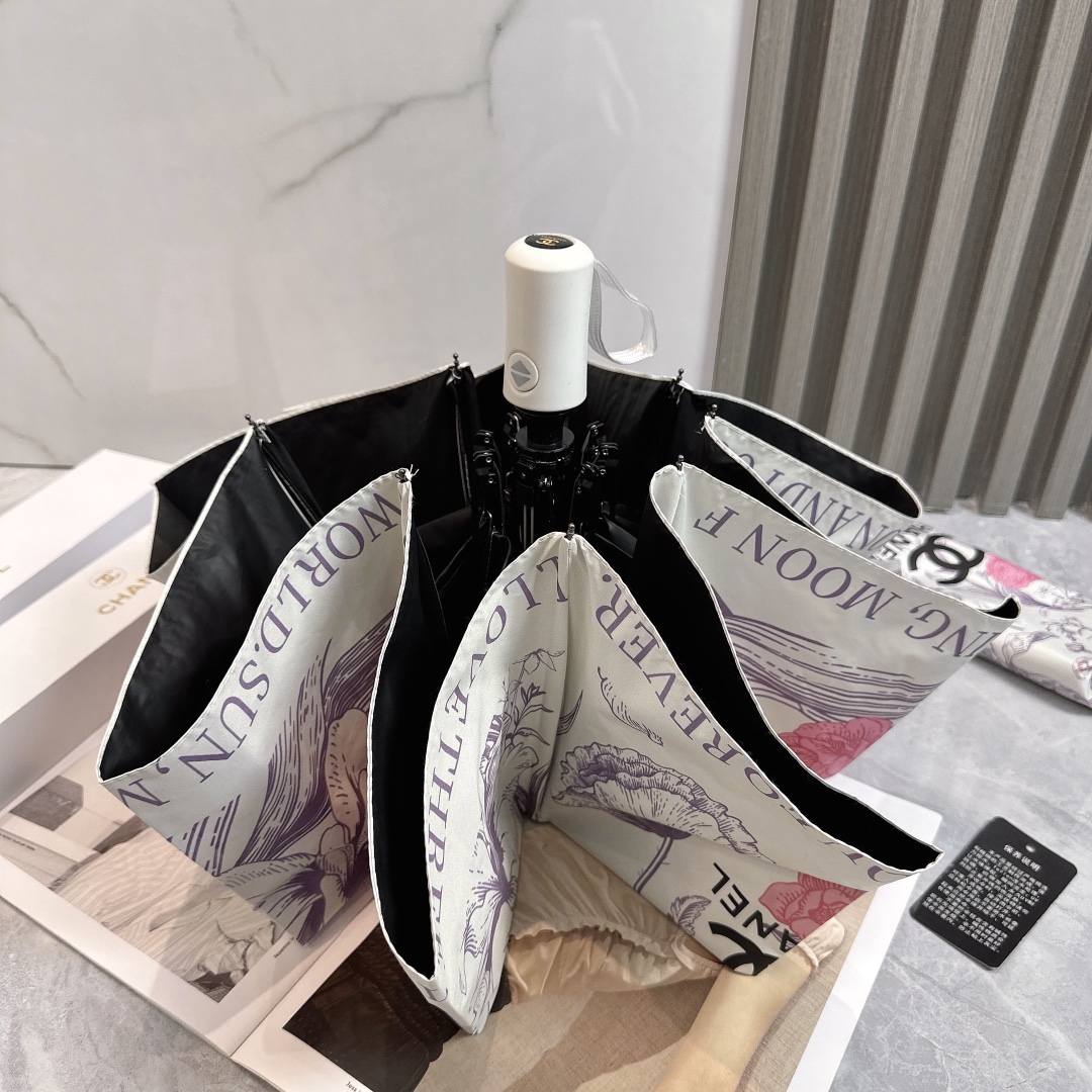 [TOP] CHANEL Umbrella - White