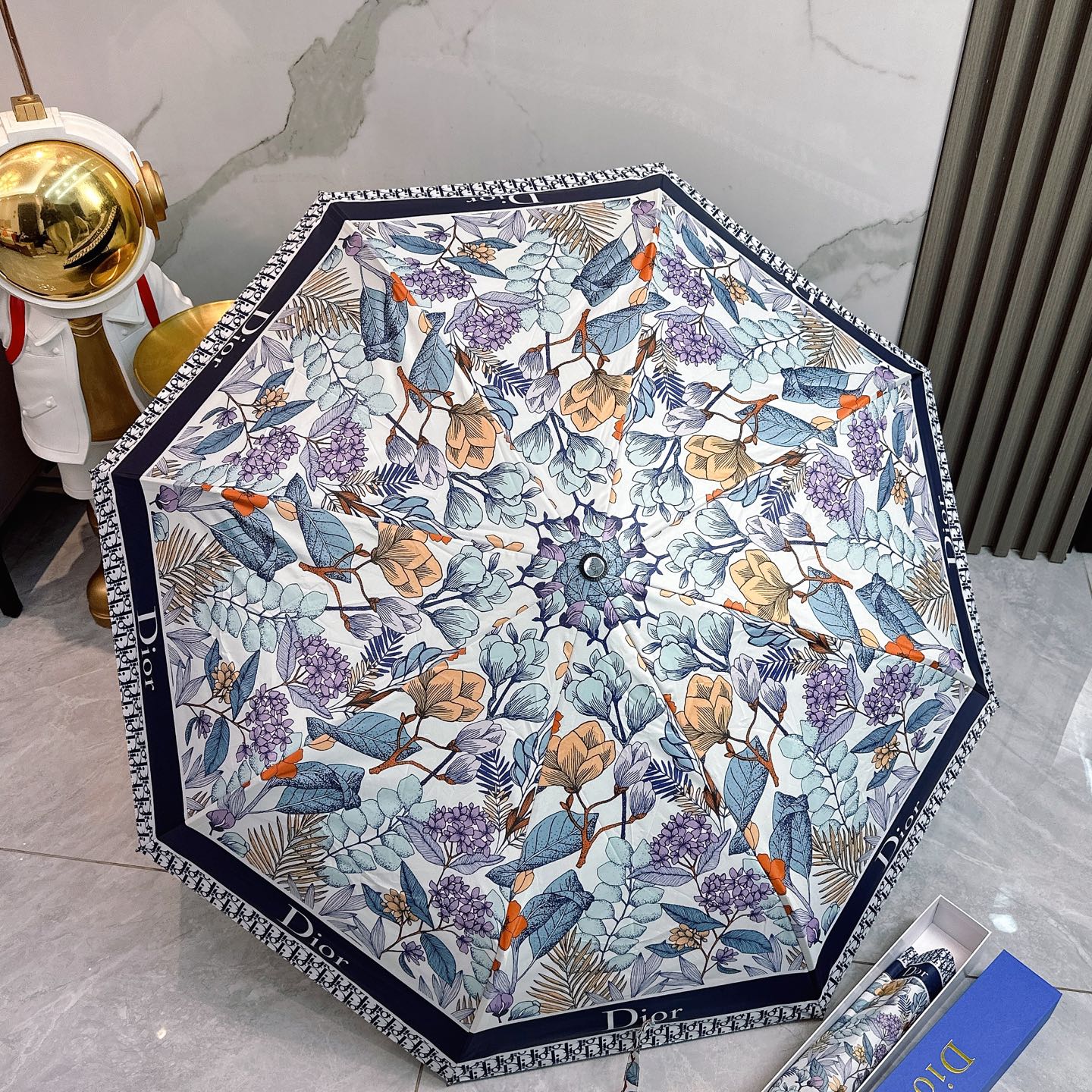 [TOP] Christian Dior Umbrella - Blue