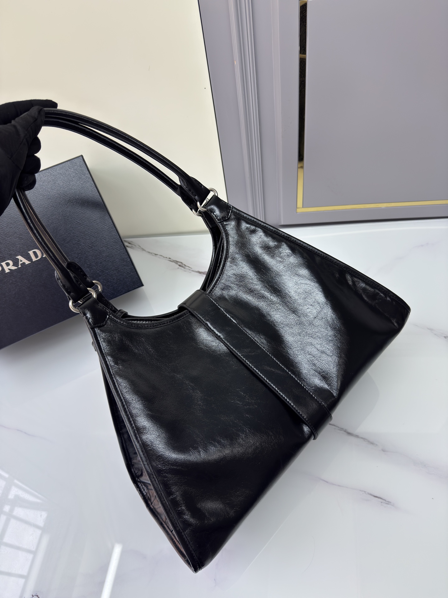 [TOP] PRADA Handbag Oil Wax 39*24.5*14cm - 3 Colour