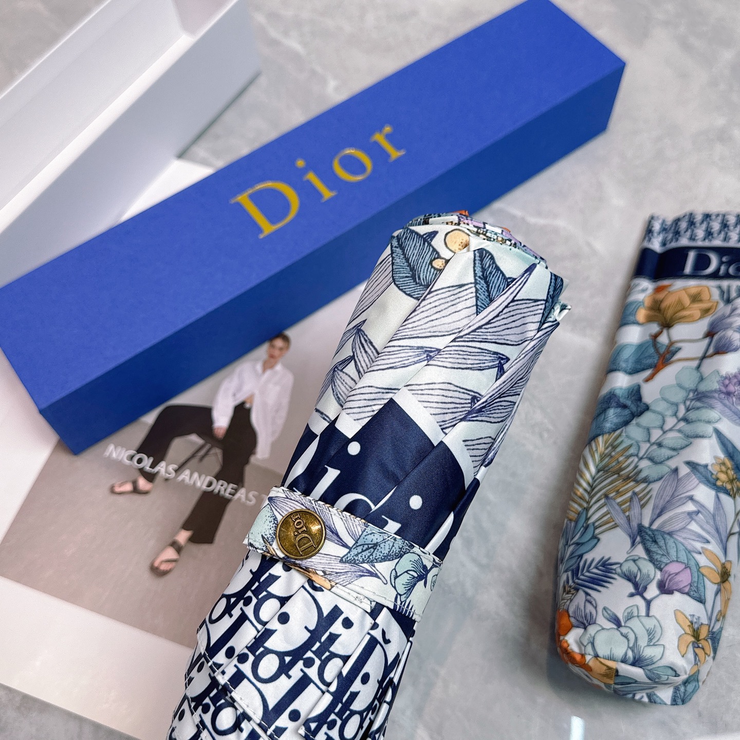 [TOP] Christian Dior Umbrella - Blue