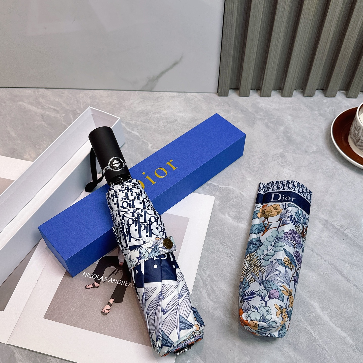 [TOP] Christian Dior Umbrella - Blue