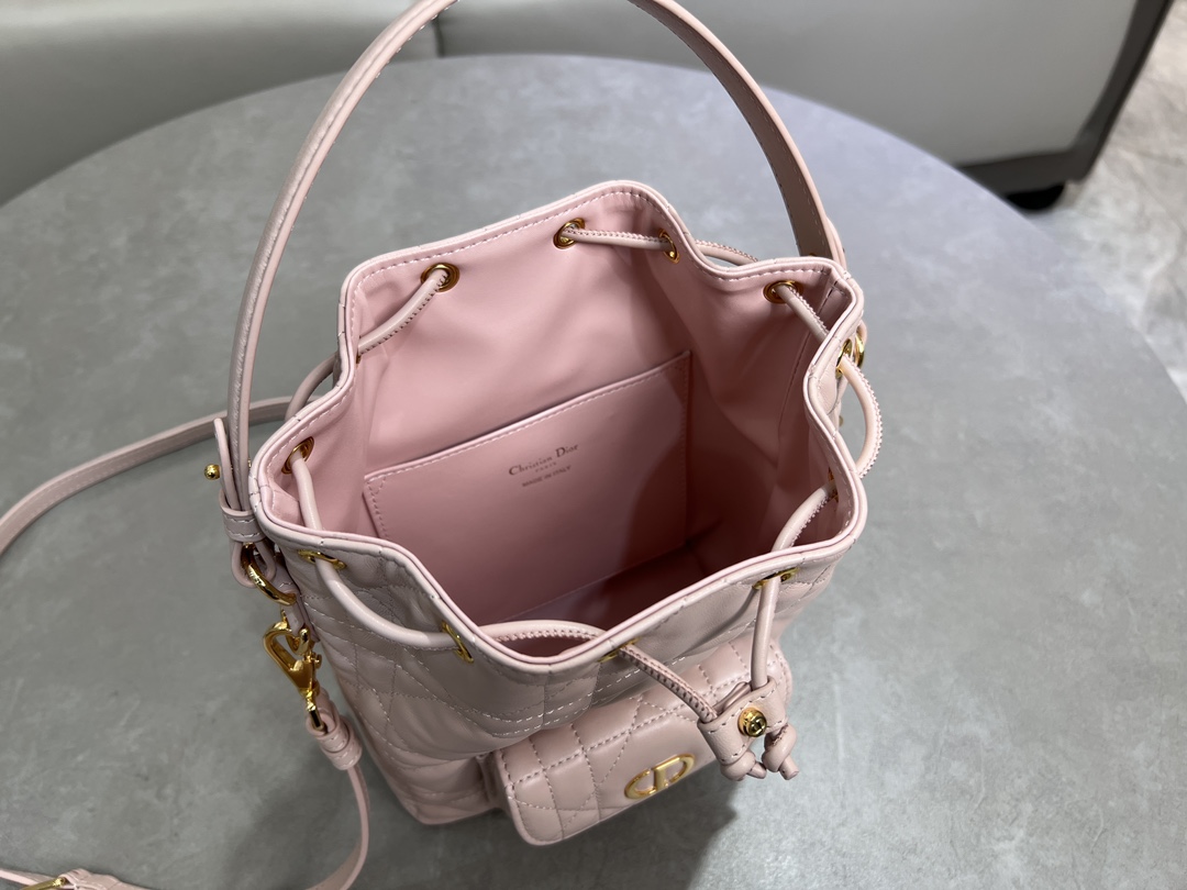 [TOP] Christian Dior Caro Backpack 20cm*24cm*9cm -Pink