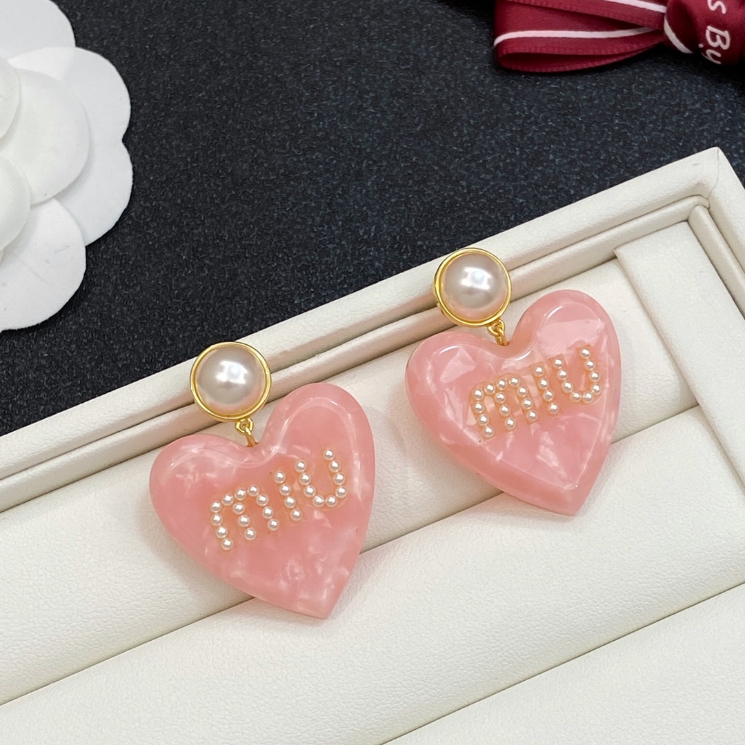 [TOP] Miu Miu Earrings - Pink
