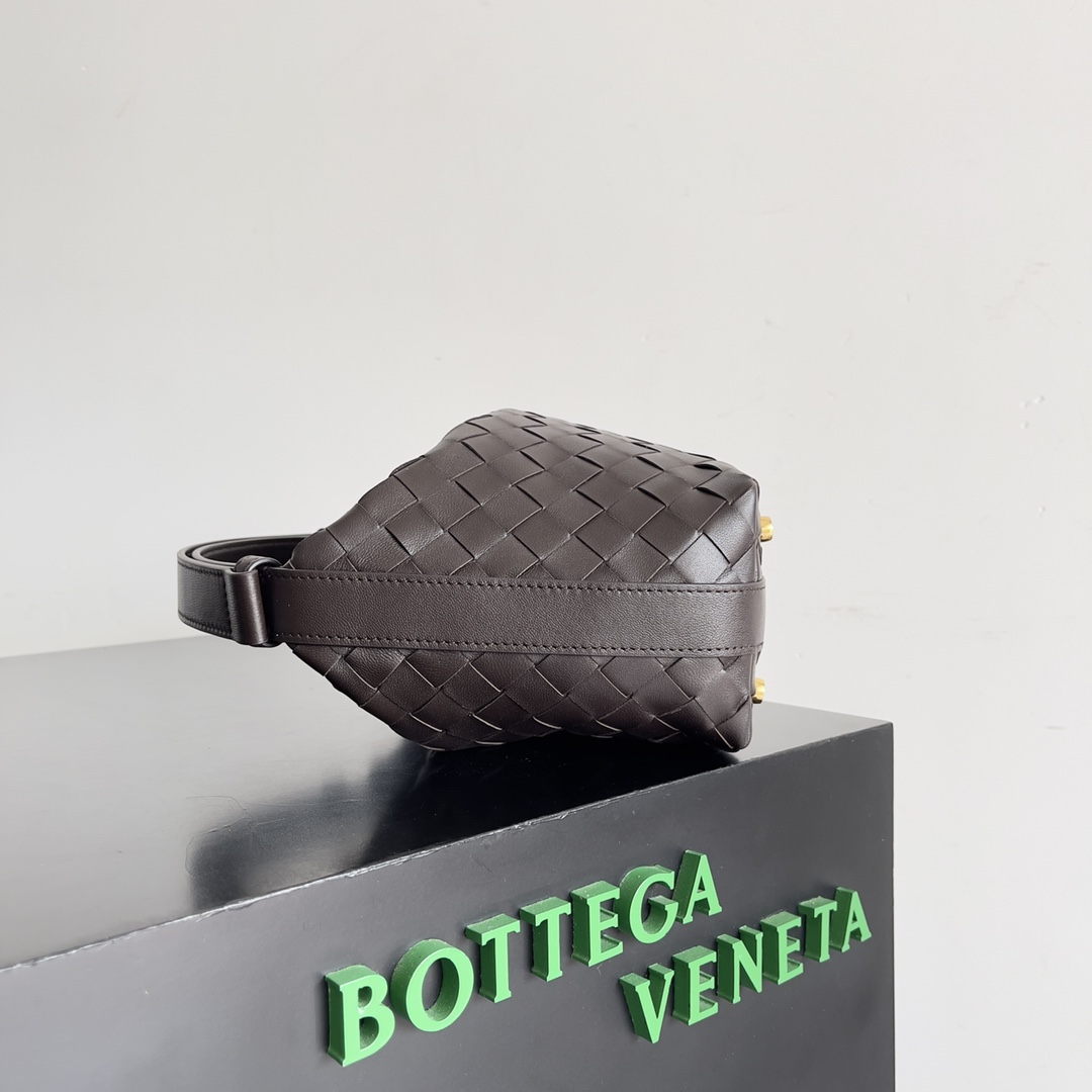 [TOP] Bottega Veneta BV Nappa Bag Lambskin 22x13x9cm - Brown