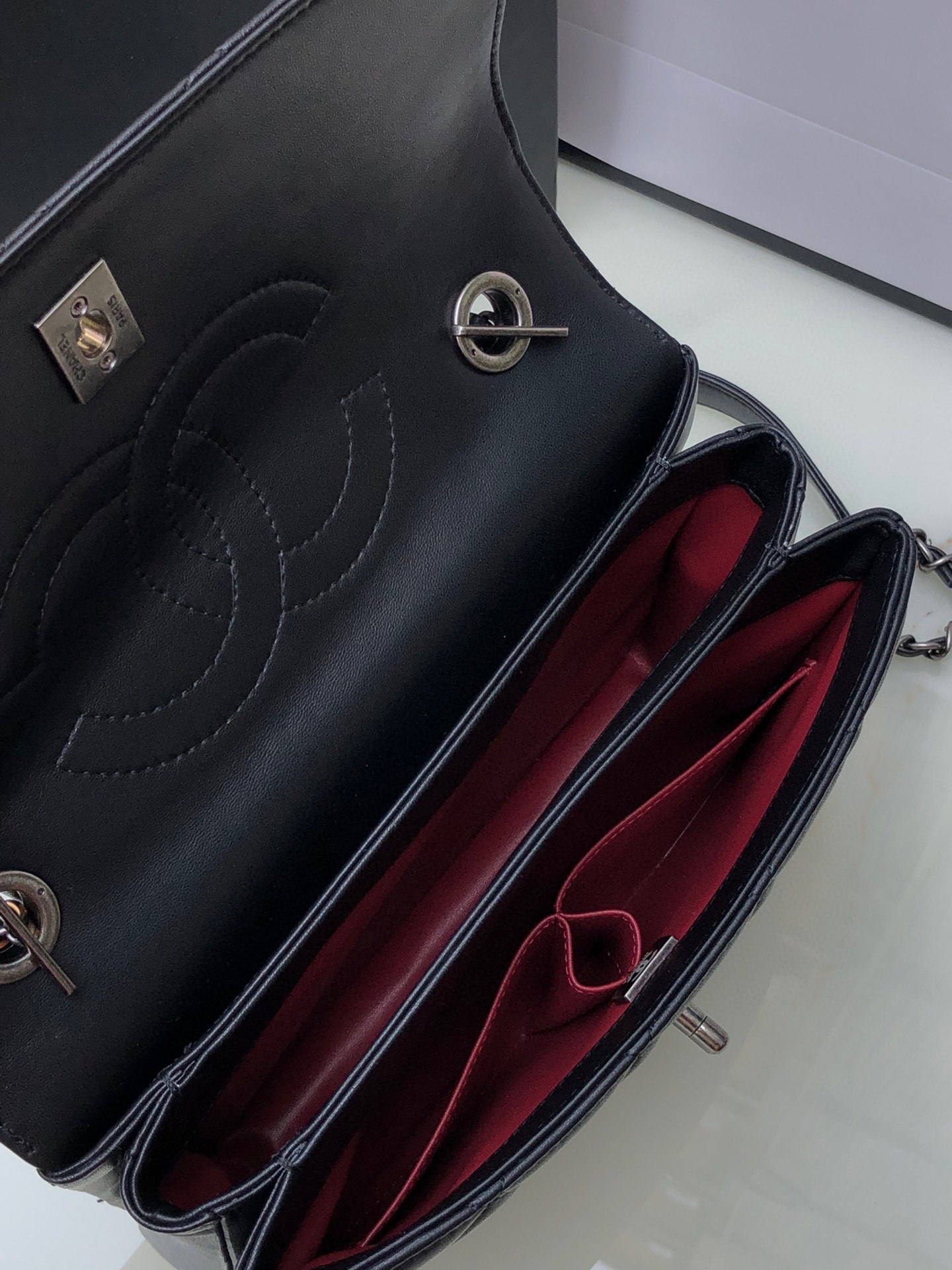 [TOP] CHANEL Trendy Bag COCO Handle 25cm - Black