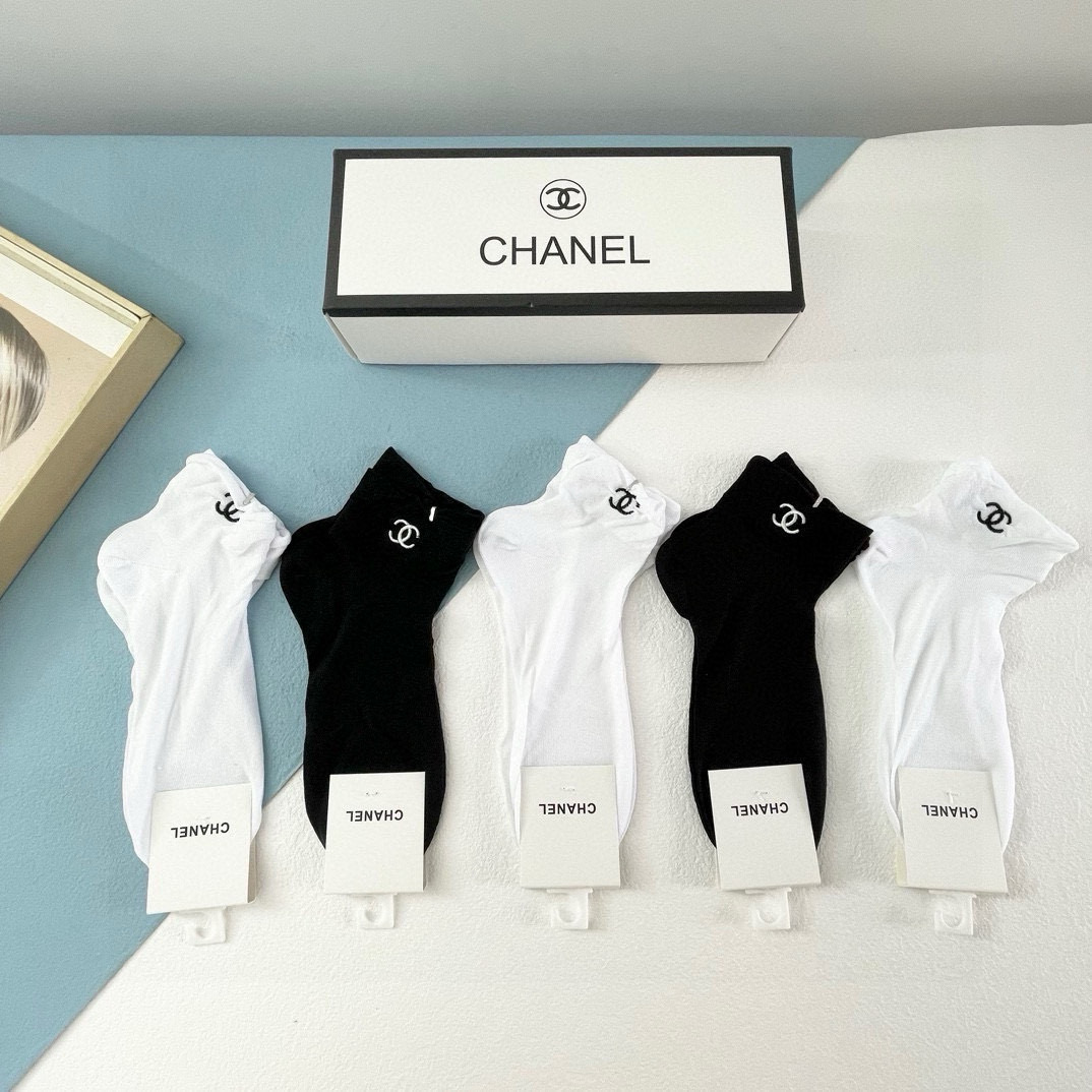 [TOP] CHANEL Socks - 5 Pieces as a Set