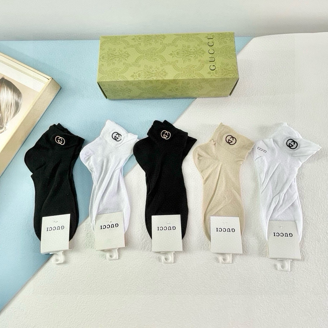 [TOP] GUCCI Socks - 5 Pieces as a Set