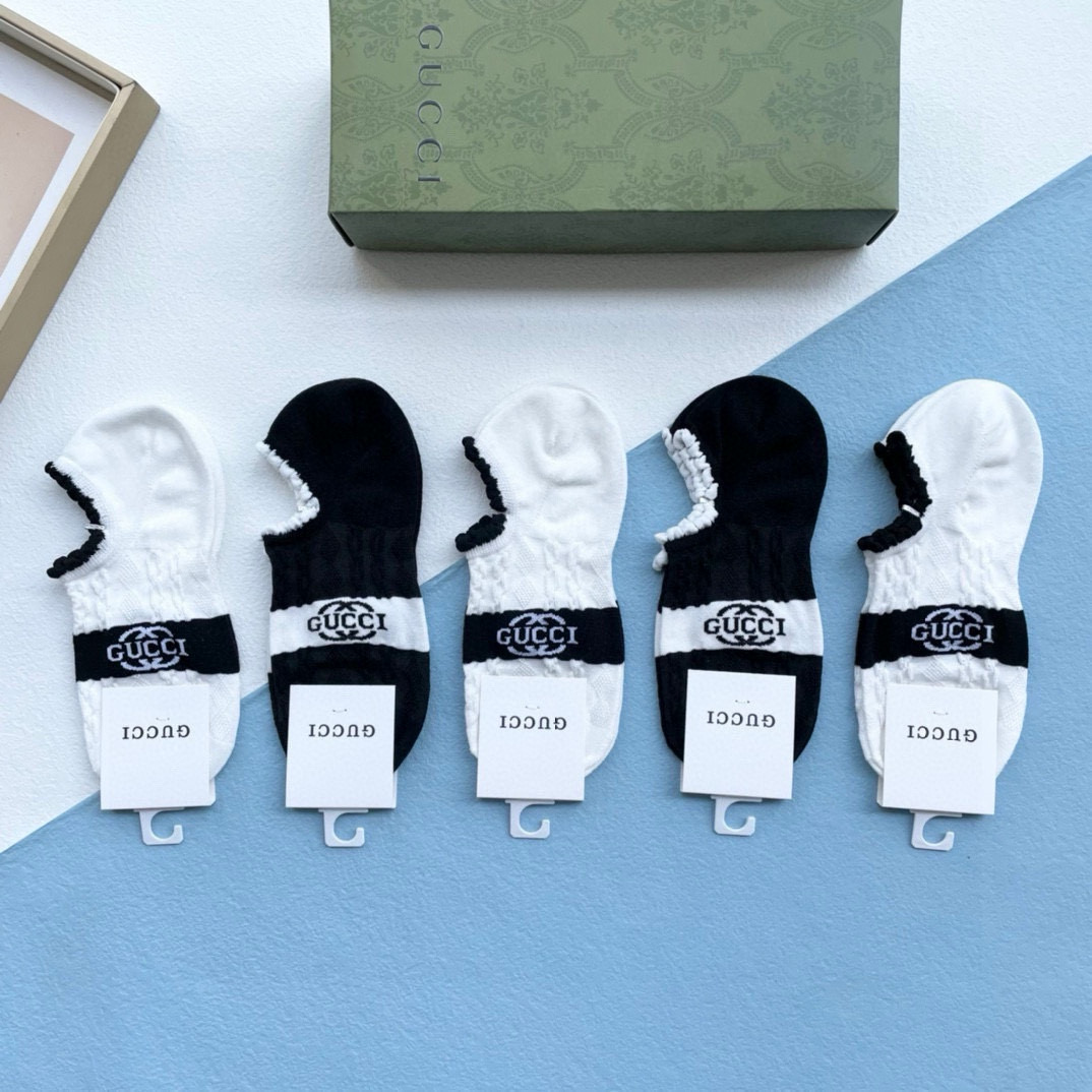 [TOP] GUCCI Socks - 5 Pieces as a Set