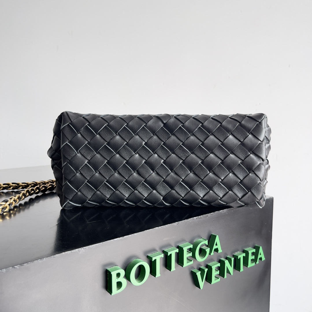 [TOP] Bottega Veneta BV Andiamo Bag 25x22x10.5 cm - Black&GHW
