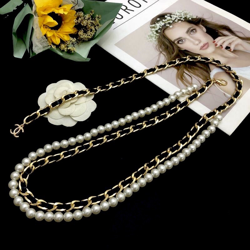 [TOP] CHANEL Pearl Waist Chain - 2 Colour