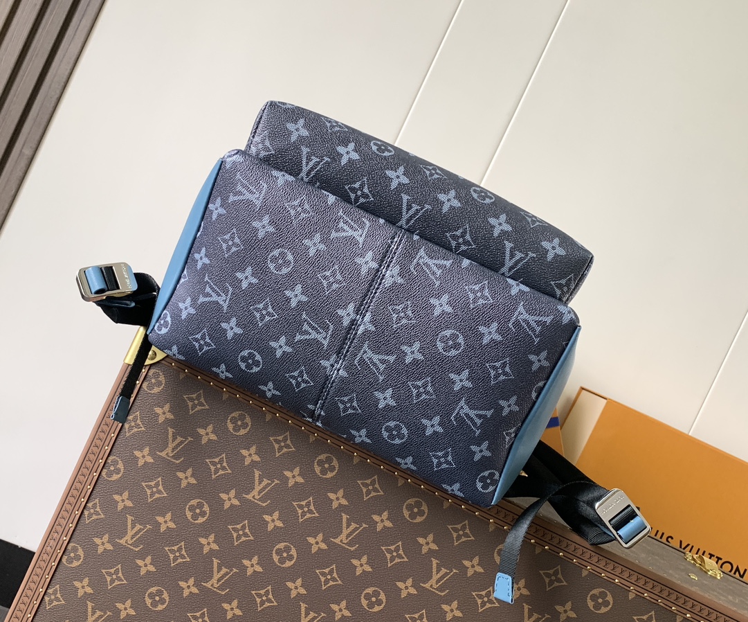 [TOP] Louis Vuitton LV Discovery Backpack Monogram Eclipse Canvas 29x38x20cm - Blue
