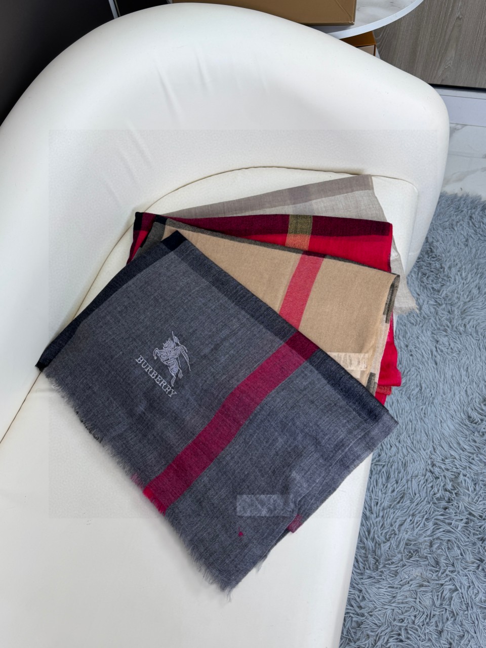 [TOP] BURBERRY Cashmere Scarf 90x200 cm - 4 Colors