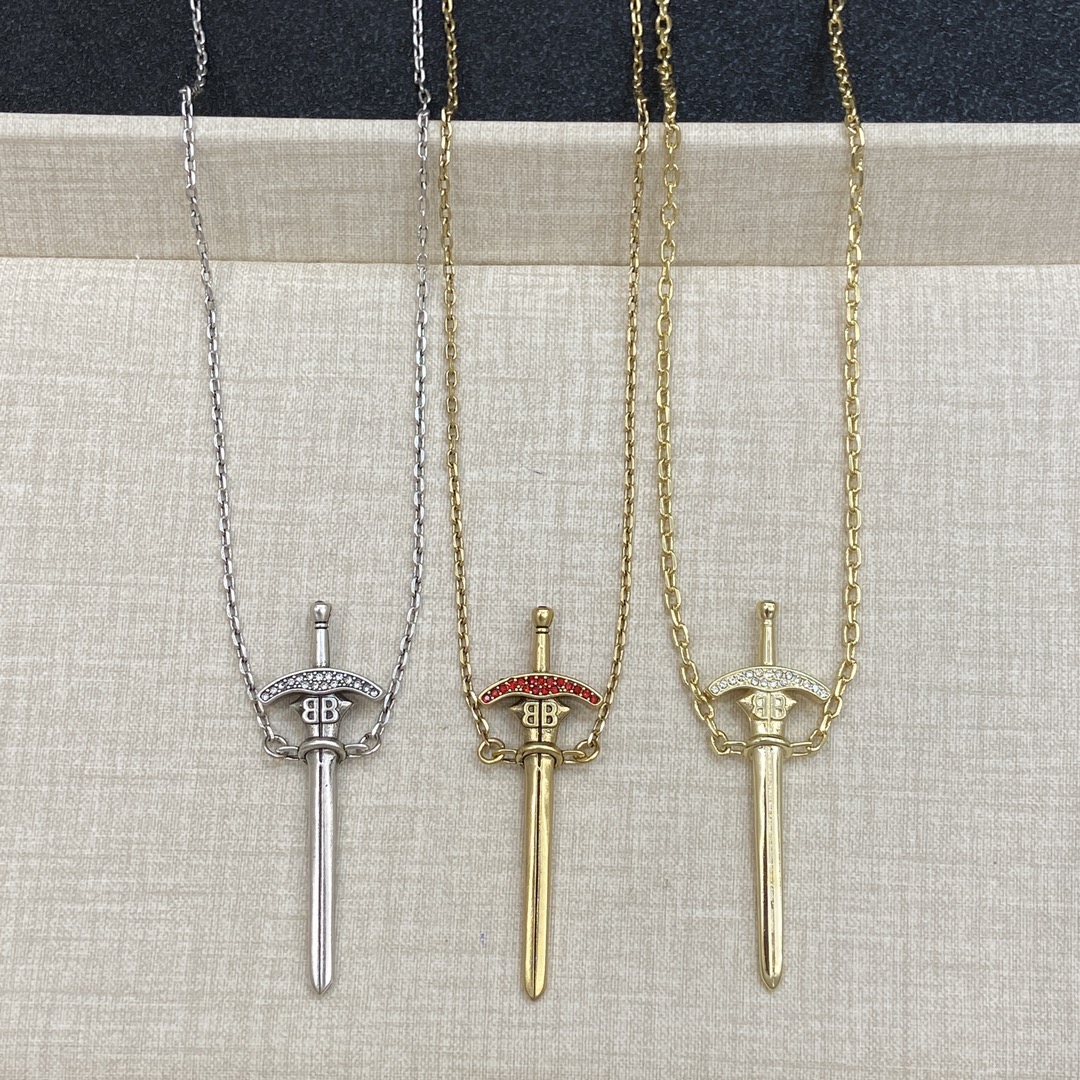 [TOP] BALENCIAGA BB Necklace-3 Colors