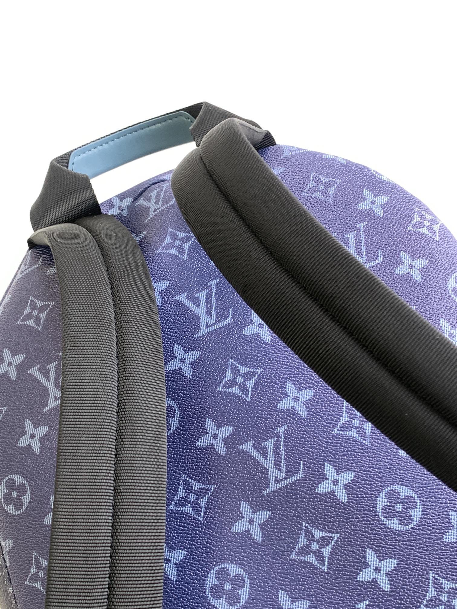 [TOP] Louis Vuitton LV Discovery Backpack Monogram Eclipse Canvas 29x38x20cm - Blue