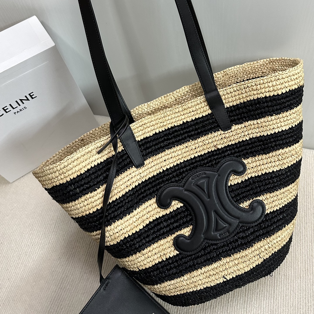 [TOP] CELINE Bucket Bag 22× 30× 14cm - Black