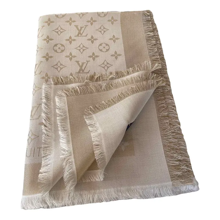 [TOP] Louis Vuitton LV Silk Scarf  - Khaki