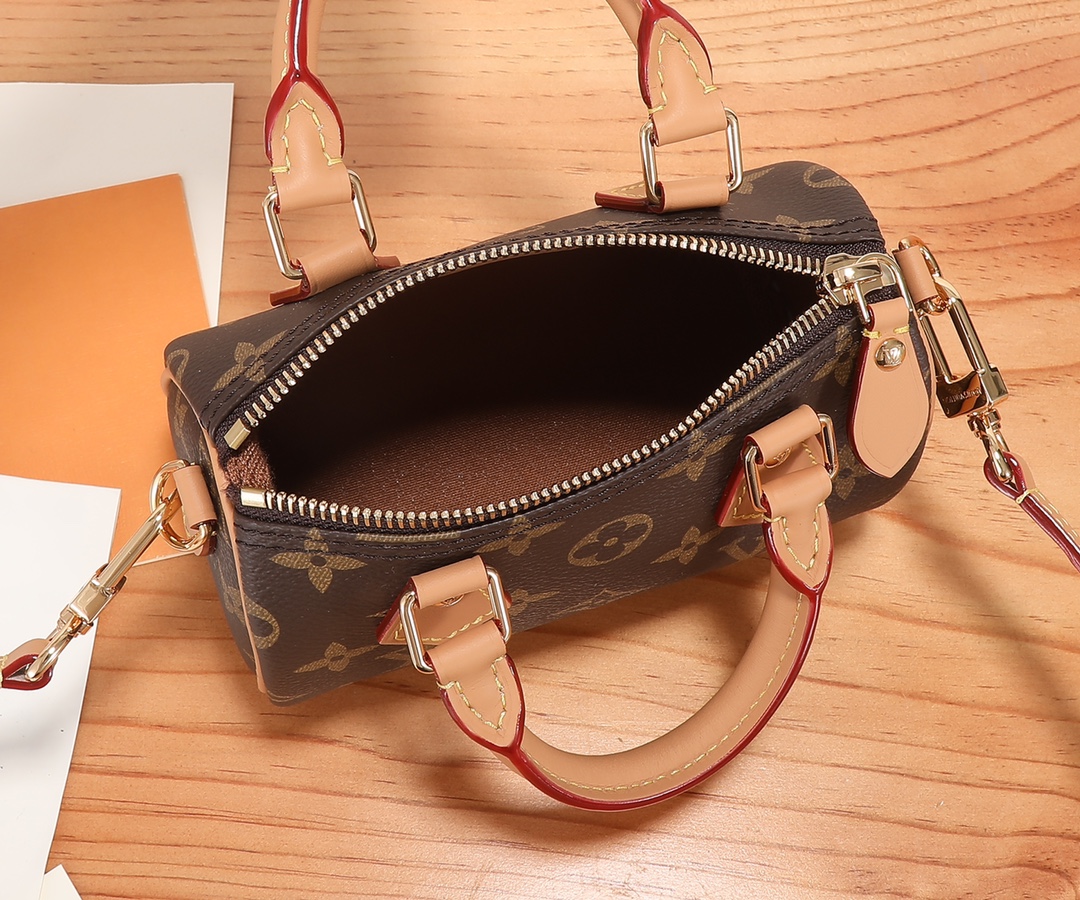 [TOP] Louis Vuitton LV  Speedy Handbag  16 x 10 x 7.5cm -Brown