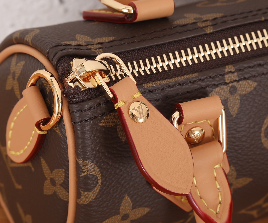 [TOP] Louis Vuitton LV  Speedy Handbag  16 x 10 x 7.5cm -Brown