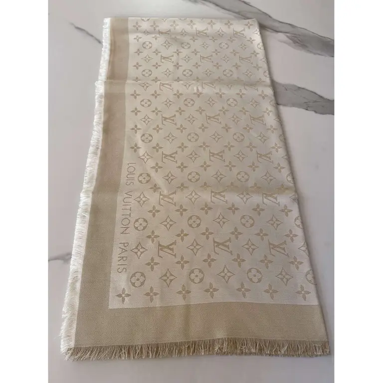 [TOP] Louis Vuitton LV Silk Scarf  - Khaki