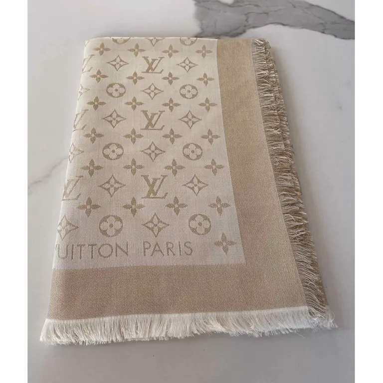 [TOP] Louis Vuitton LV Silk Scarf  - Khaki