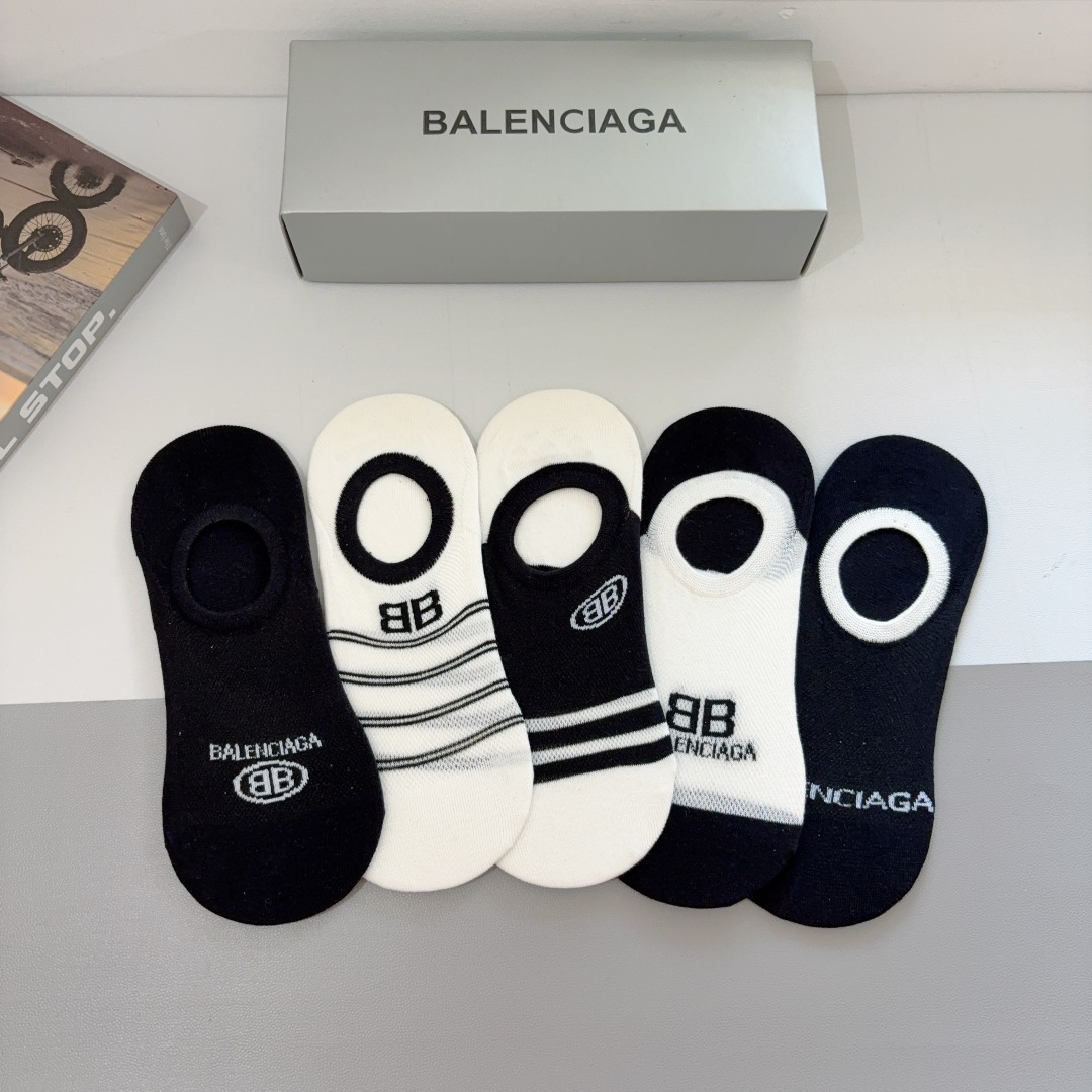 [TOP] BALENCIAGA Socks - 5 Pieces as a Set