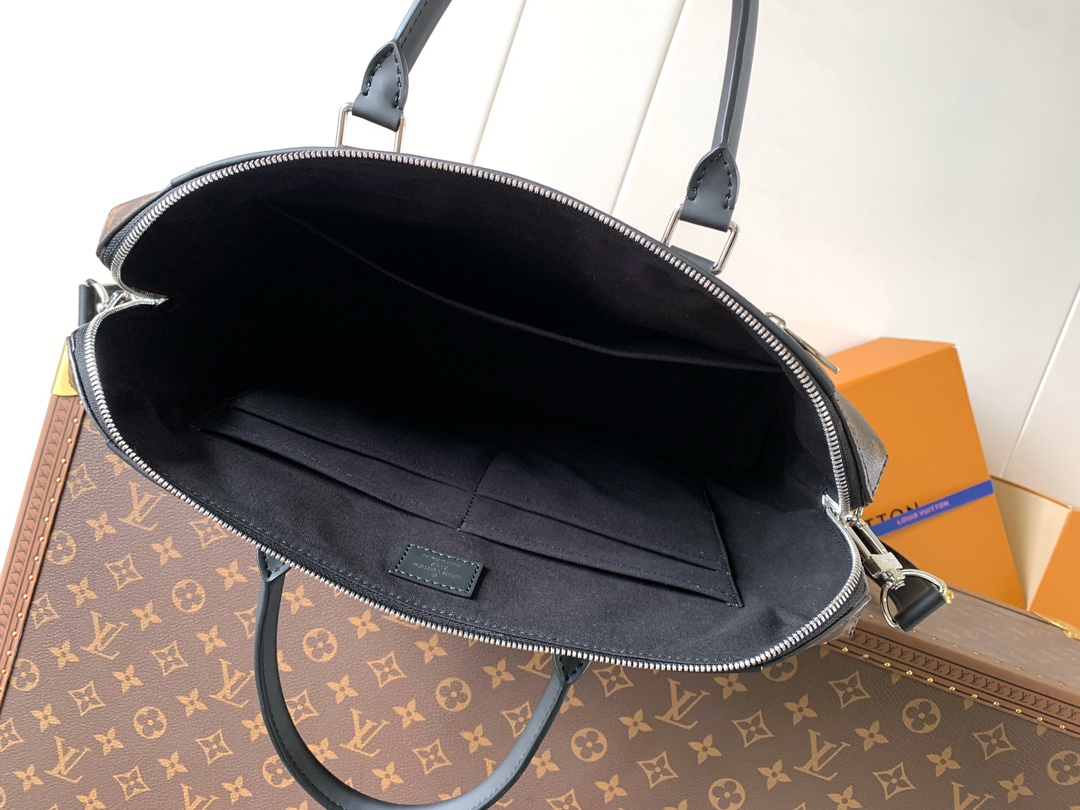 [TOP] Louis Vuitton LV Porte-Documents Jour Bag Damier Cobalt Canvas 37.0x28.0x6.0cm - Brown