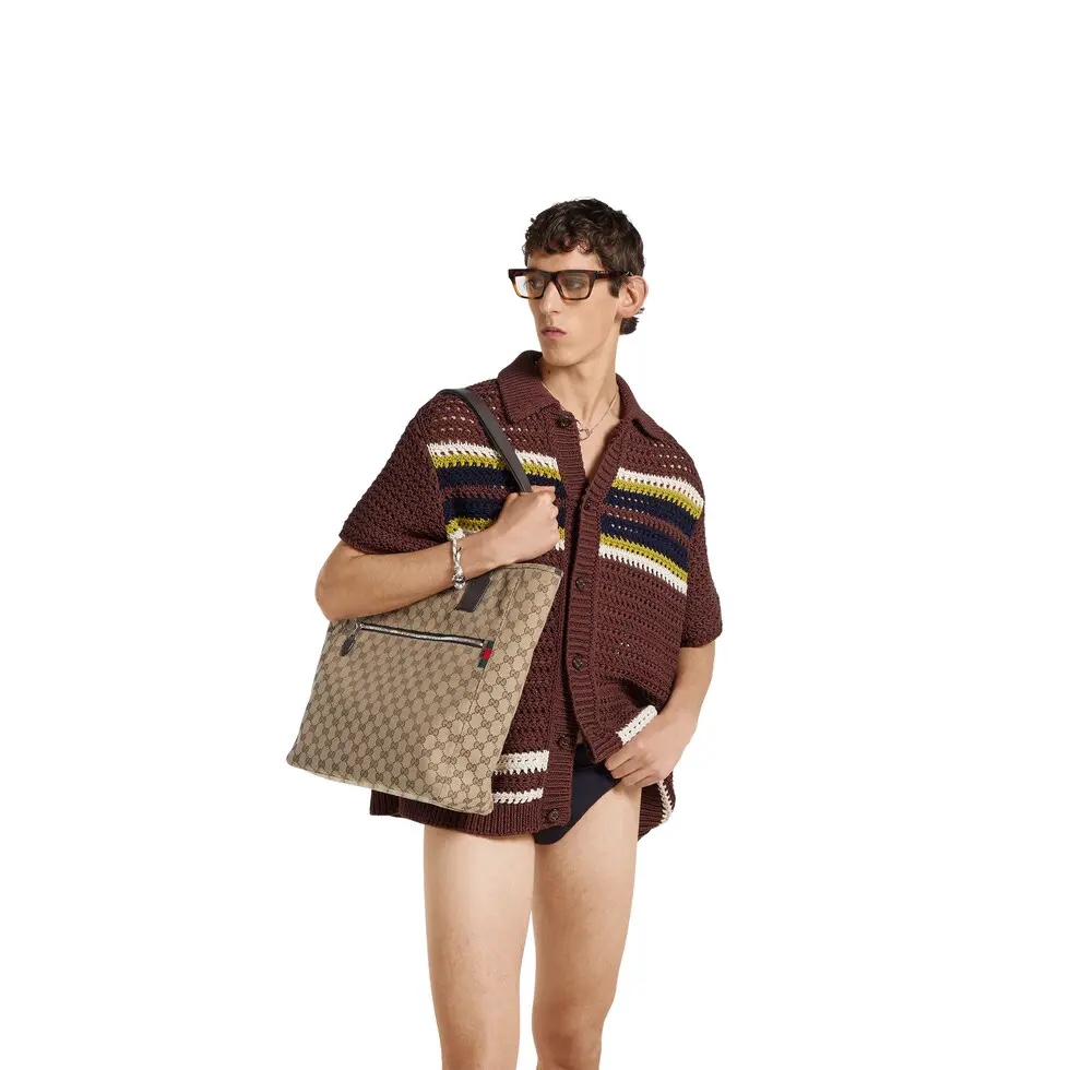 [TOP] GUCCI GG Tote Bag - 32*36*12cm - Brown