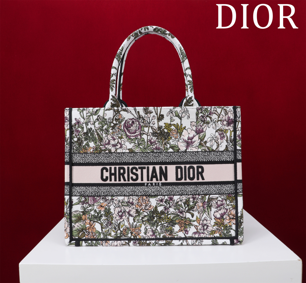 [TOP] Christian Dior  Book Tote Bag - 3 Sizes -Pink