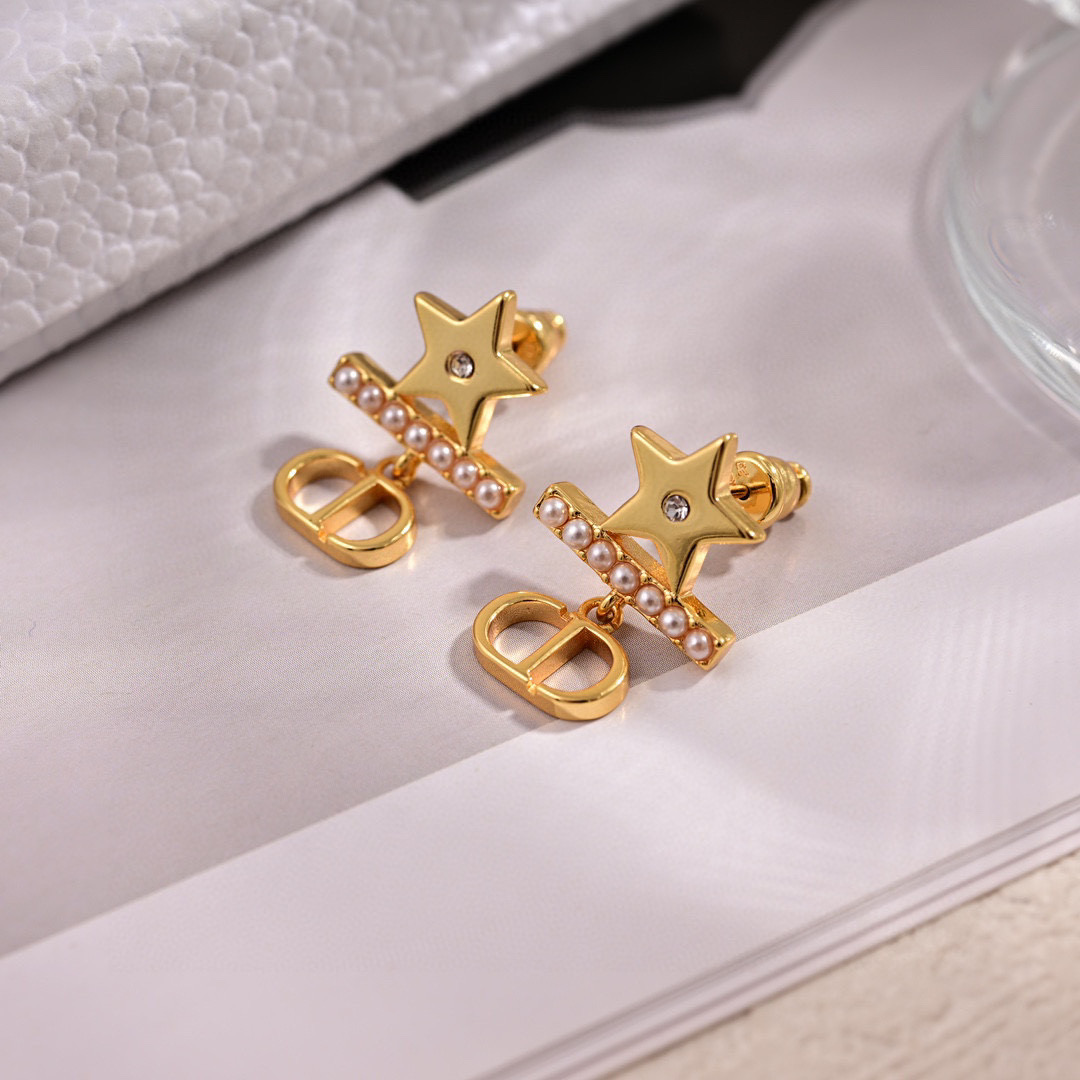 [TOP] Christian Dior Earrings -Gold