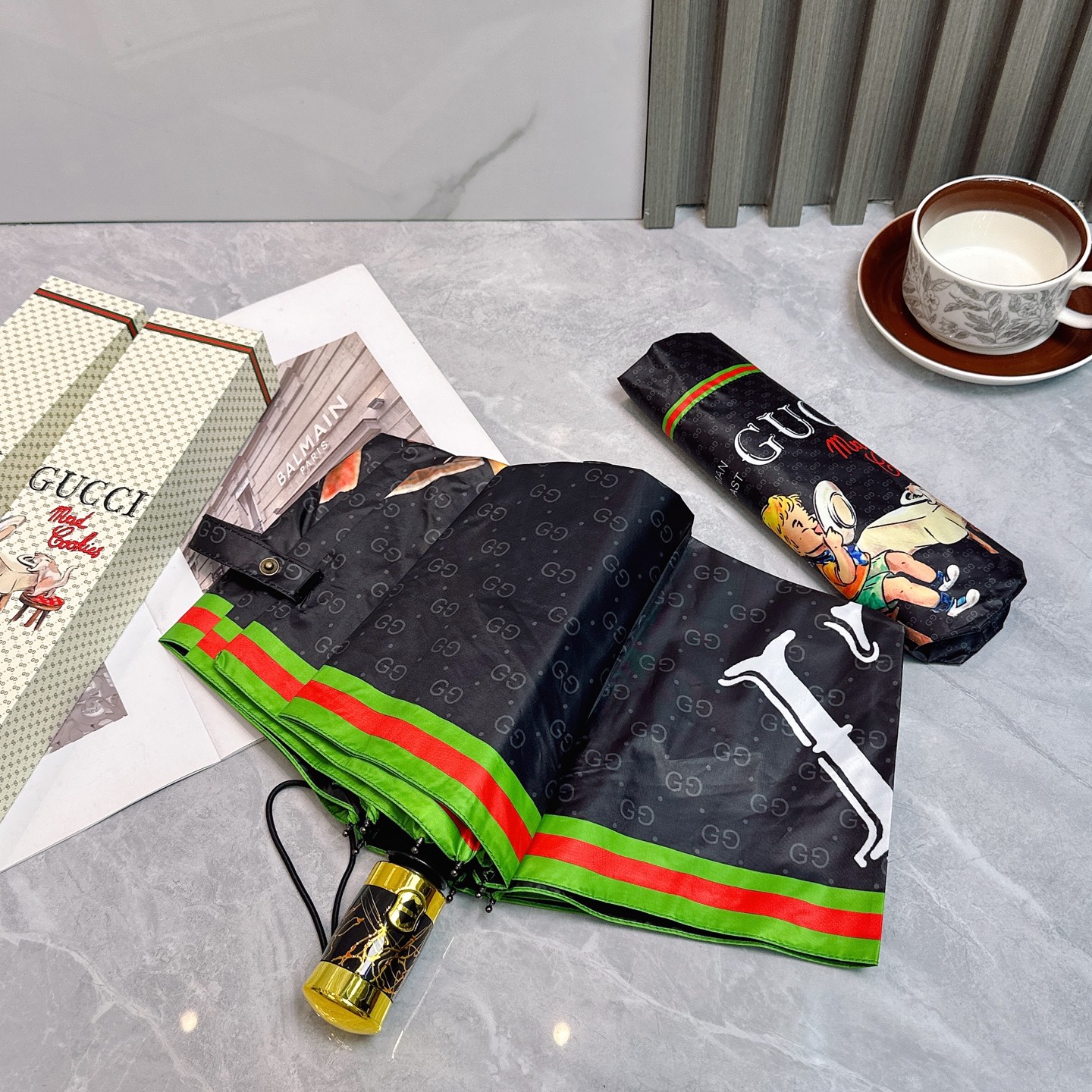 [TOP] GUCCI Umbrella - Black