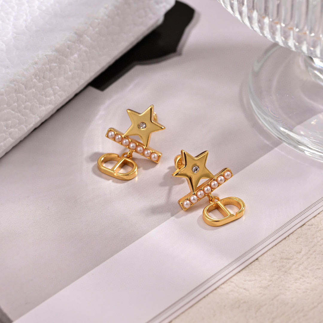 [TOP] Christian Dior Earrings -Gold