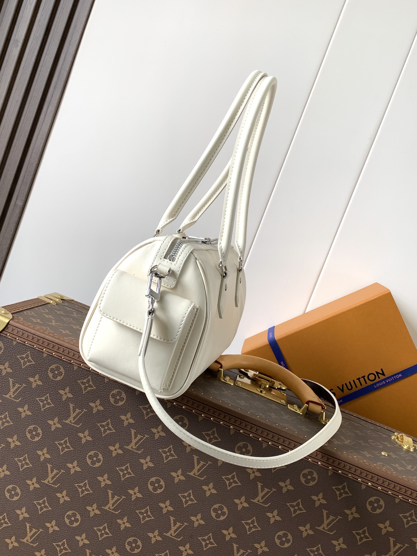 [TOP] Louis Vuitton LV Vibe Speedy Cargo Bag 28x12x17cm - Beige