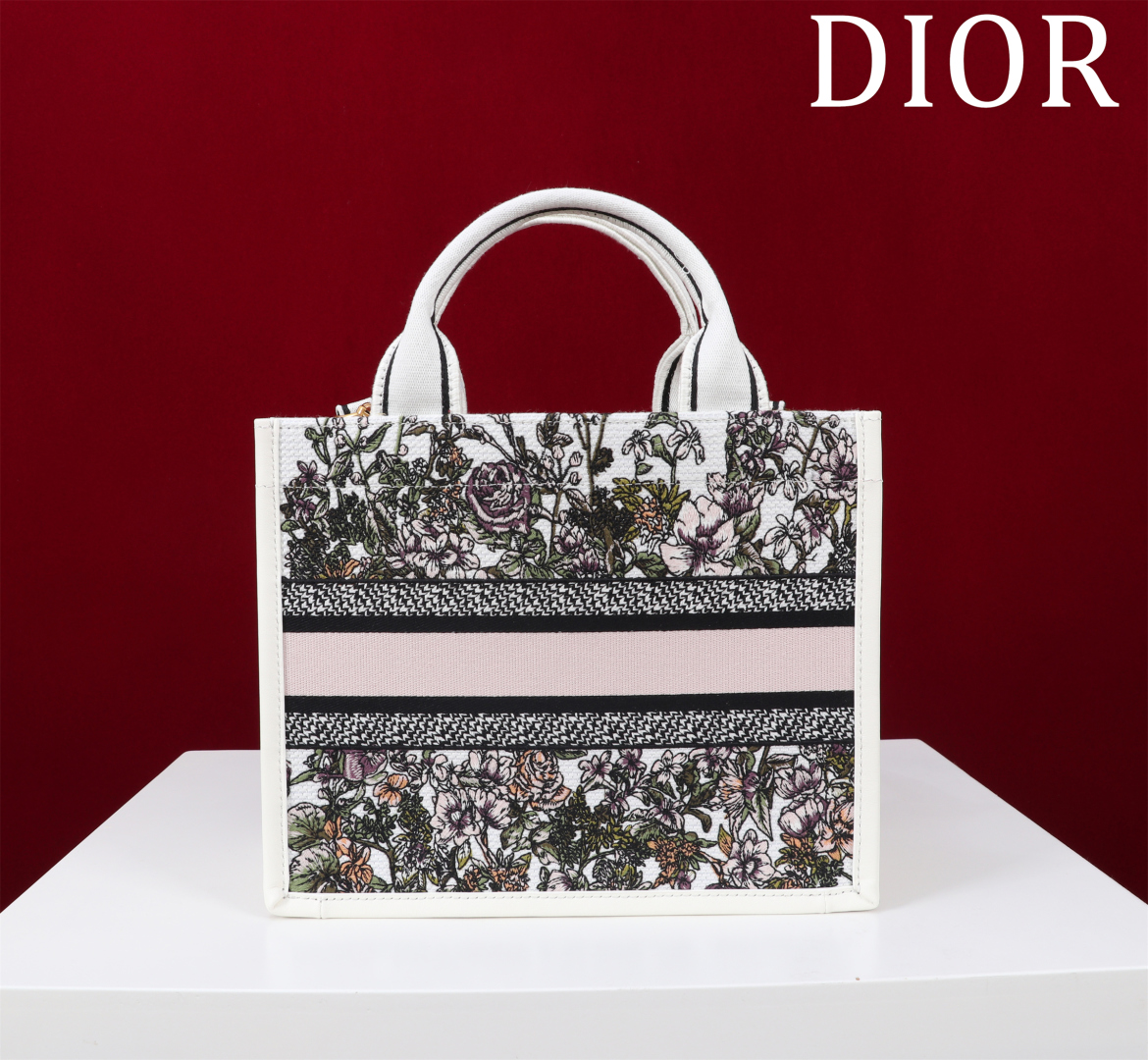 [TOP] Christian Dior  Book Tote Bag - 2 Sizes - White